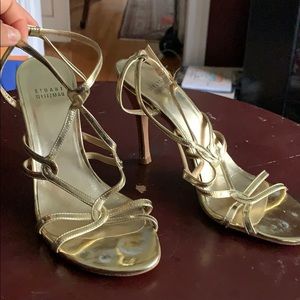 Stuart Weitzman Gold Heels Sz. 7.5